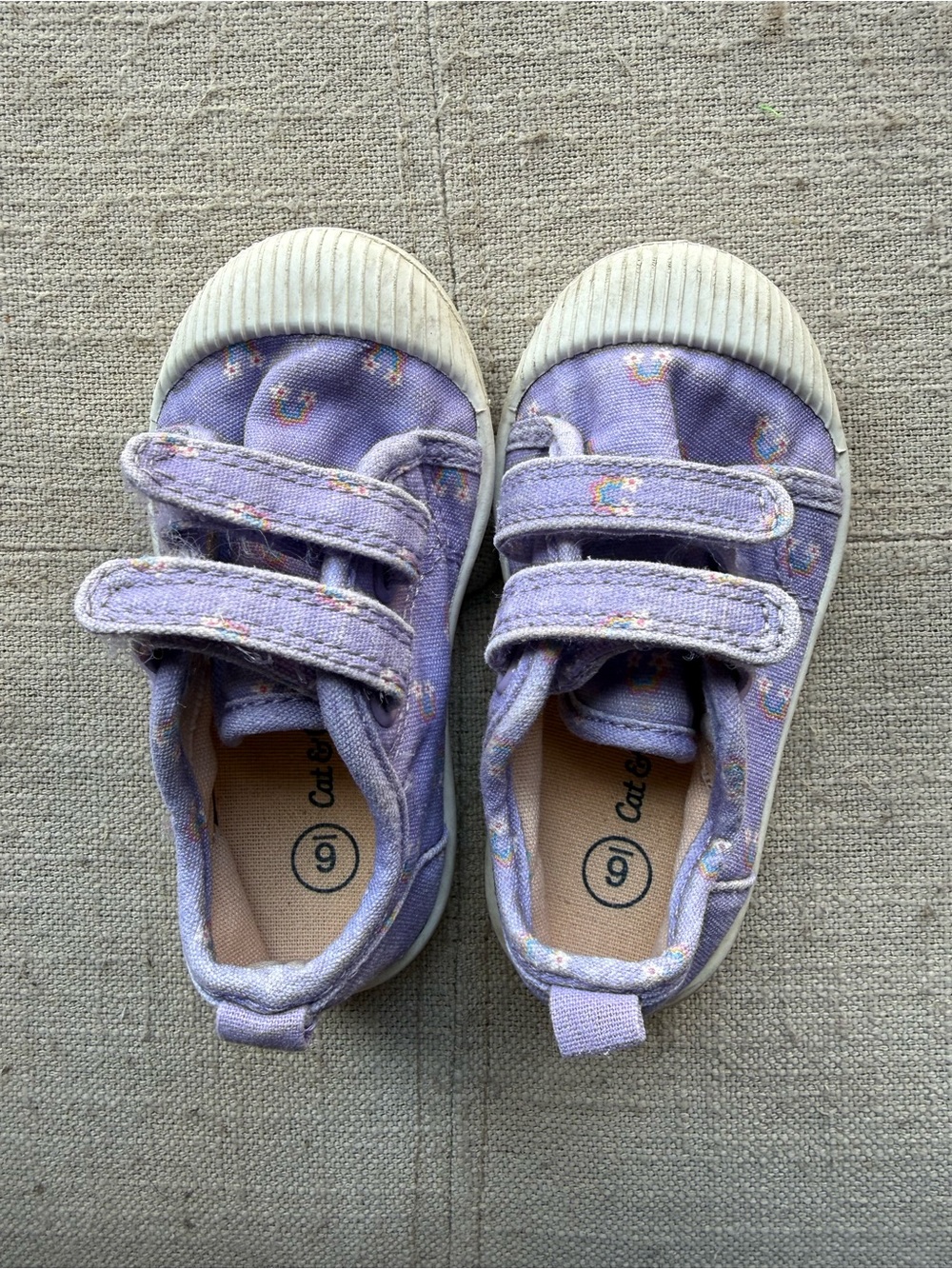 Cat & Jack Purple Toddler Velcro Canvas Sneakers